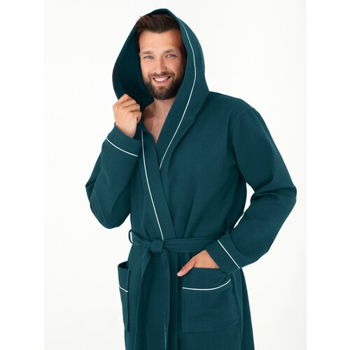 Купить Халат Everliness, размер 50, зеленый
Вафельный халат с запахом, отлично дышит, б...