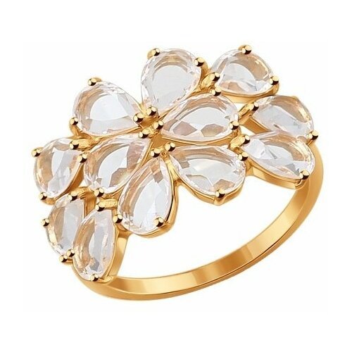 Купить Кольцо Diamant online, золото, 585 проба, горный хрусталь, размер 20.5
<p>В наше...