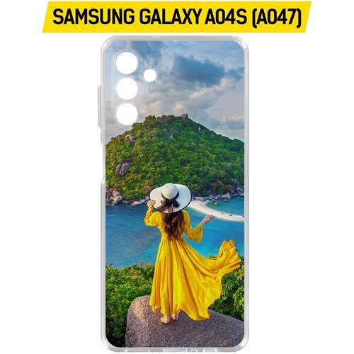 Купить Чехол-накладка Krutoff Clear Case Платье летнее женское для Samsung Galaxy A04s...