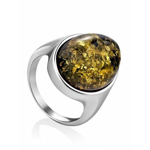 Купить Кольцо, янтарь, безразмерное, серебряный
Овальное кольцо «Годжи крупное» из с на...