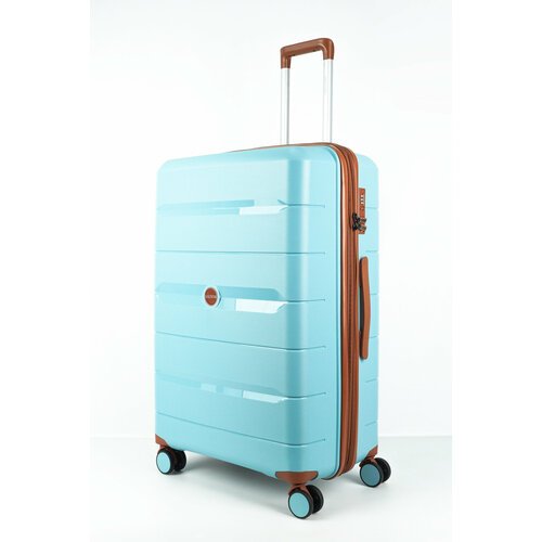 Купить Чемодан , 118 л, размер XL, голубой
Ударопрочный дорожный чемодан большого разме...