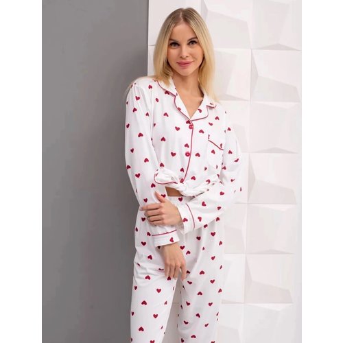 Купить Пижама LOVE, размер 46, белый
Нежная и женственная пижама идеально подойдет не т...