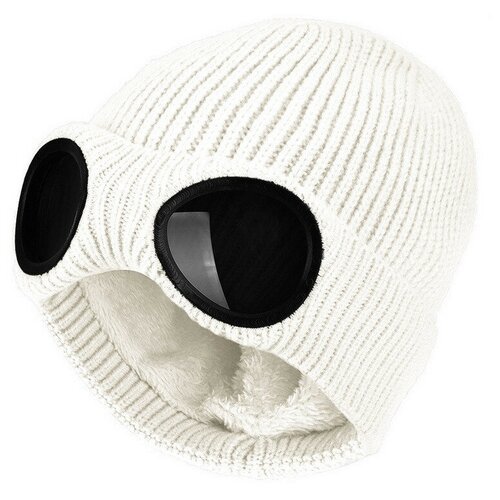 Купить Шапка , размер 55-60, белый
Представляем вам модель вязанной шапки с очками(Линз...