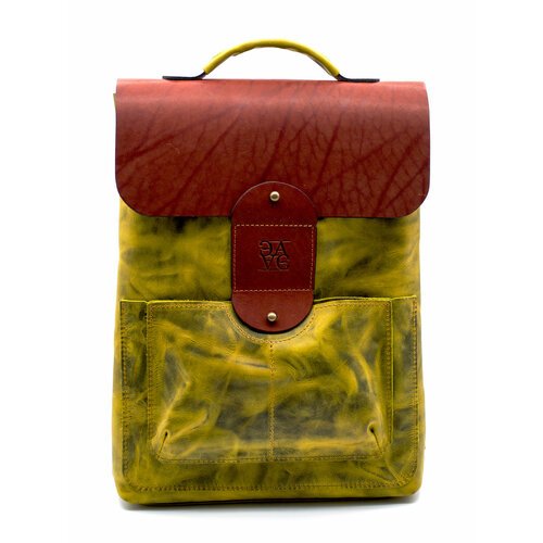 Купить Портфель фактура матовая, , коричневый, желтый
Кожаный рюкзак большого формата б...