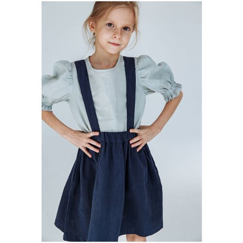 Купить Школьная блуза Kinfolk Clothes, размер 104, серый, голубой
Блузка для девочки с...
