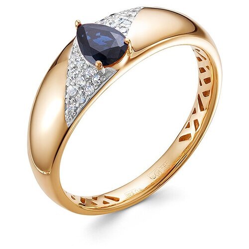 Купить Кольцо Vesna jewelry, красное золото, 585 проба, сапфир, размер 18, синий
Кольцо...