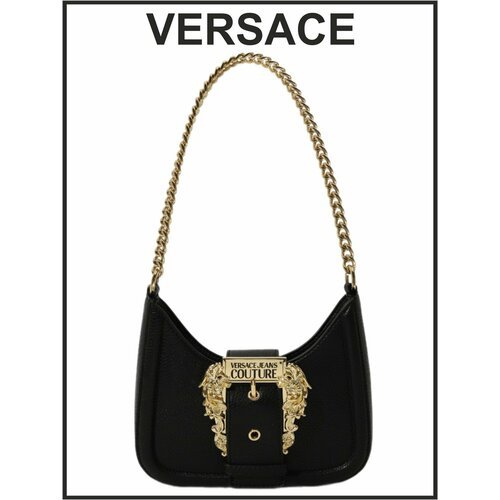 Купить Сумка кросс-боди Versace Jeans Couture 75VA4BF5-BLACK, фактура зернистая, золото...