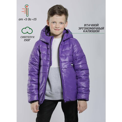 Купить Анорак Orso Bianco, размер 98, фиолетовый
Демисезонная куртка для мальчика визуа...