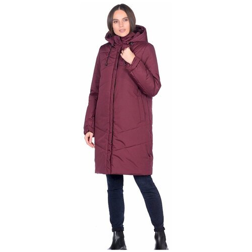 Купить Куртка Maritta, размер 42(52RU), бордовый
Утепленное пальто овального силуэта со...