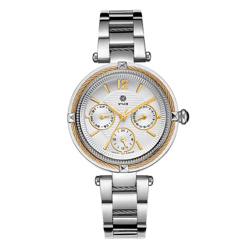 Купить Наручные часы УЧЗ 3039B-3, серебряный, золотой
Женские многофункциональные часы,...