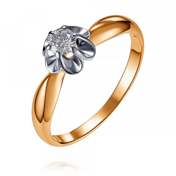 Купить Кольцо
Элегантное кольцо из красного и белого золота с бриллиантом. Классика, ко...
