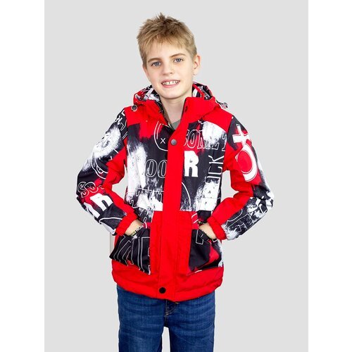 Купить Ветровка, размер 104, белый, красный
Куртка демисезонная для мальчика отличный в...