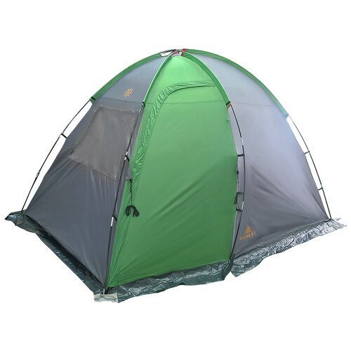 Купить Палатка кемпинговая трёхместная WoodLand Solar Wigwam 3, серый/зеленый
Вместител...