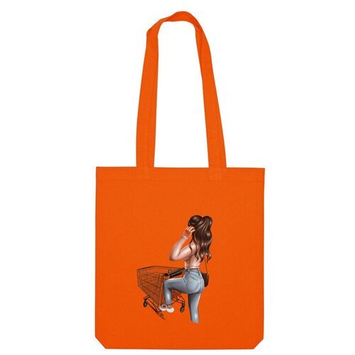 Купить Сумка Us Basic, оранжевый
Название принта: Девушка с тележкой. Автор принта: Tor...