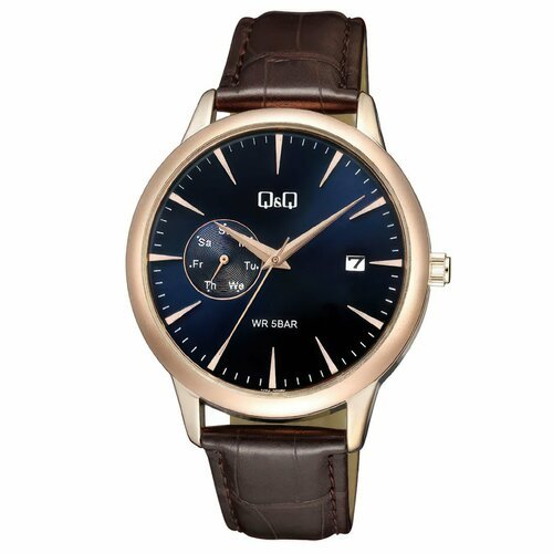 Купить Наручные часы Q&Q A12A-003, синий
Мужские японские кварцевые часы в круглом корп...