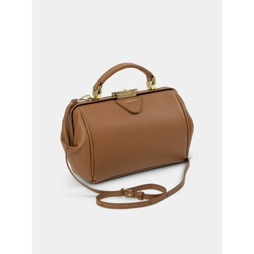 Купить Сумка The Sophie CSATCHthe-sophie-leather-handbag-havana-brown, фактура гладкая,...