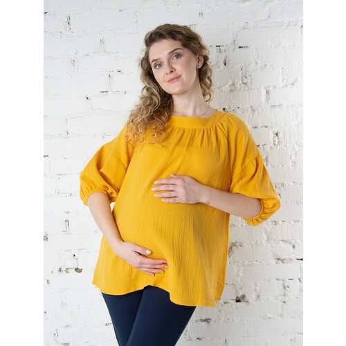 Купить Блуза Мамуля Красотуля, размер 44-46, желтый
Блуза для беременных - это стильная...