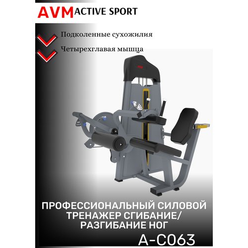 Купить Профессиональный силовой тренажер для зала Сгибание/Разгибание ног AVM A-C063
<u...