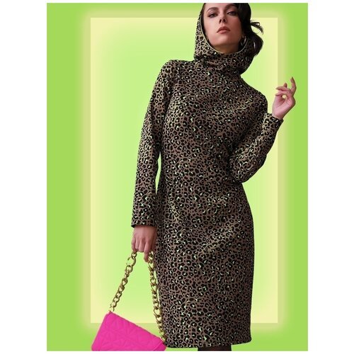 Купить Платье Profito Avantage, размер 48, бежевый, зеленый
Дизайнерское платье леопард...