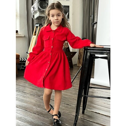 Купить Платье Бушон, размер 104-110, красный
Платье для девочки школьное бушон ST73, цв...