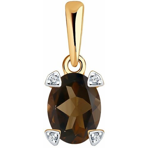 Купить Подвеска Diamant из золота с раухтопазом и фианитами 51-330-01968-5
Подвеска из...