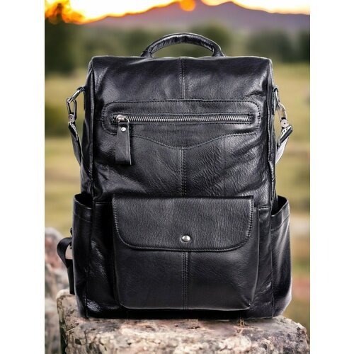 Купить Рюкзак CAP-128, фактура зернистая, черный
Рюкзак-сумка – это стильный и практичн...