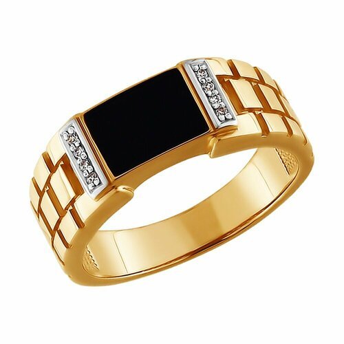 Купить Кольцо SOKOLOV из золота с эмалью и фианитами 015072-4, размер 18
Кольцо из золо...