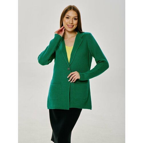 Купить Пиджак Modclick, размер 44-46, зеленый
Пиджак-блейзер женский с карманами на пуг...