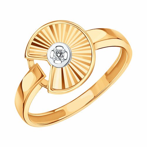 Купить Кольцо Diamant online, золото, 585 проба, фианит, размер 18, бесцветный
<p>В наш...