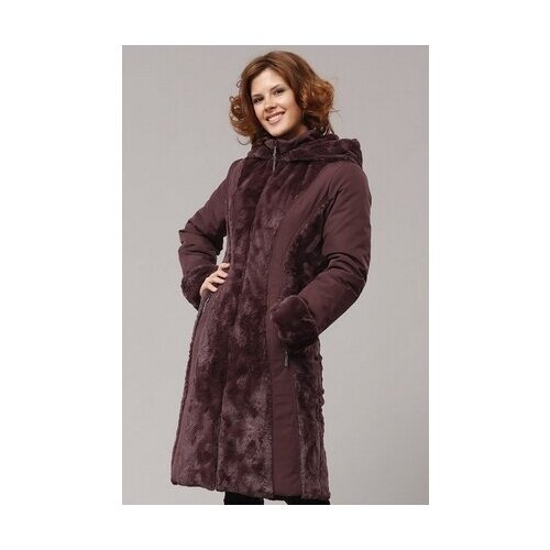 Купить Пальто, размер 54, бордовый
<p>Элегантное пальто из искусственного меха в сочета...