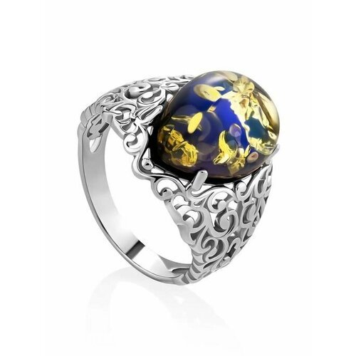 Купить Кольцо, янтарь, безразмерное, мультиколор
Изысканное кольцо из с балтийским янта...