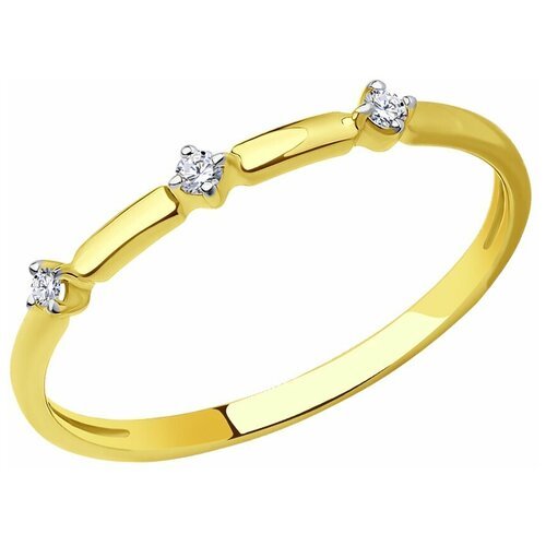 Купить Кольцо Diamant, желтое золото, 585 проба, фианит, размер 16
Кольцо из желтого зо...