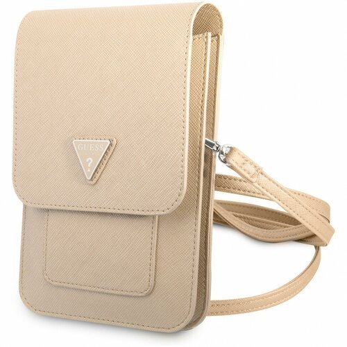 Купить Guess Original сумка для смартфонов Wallet Bag Saffiano Triangle logo Beige (ори...