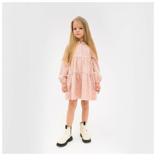 Купить Платье Kaftan, размер 128, розовый
Платье вельветовое для девочки KAFTAN: микров...