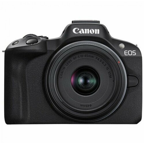 Купить Беззеркальный фотоаппарат Canon EOS R50 Kit RF-S 18-45mm IS STM черный
Компактна...