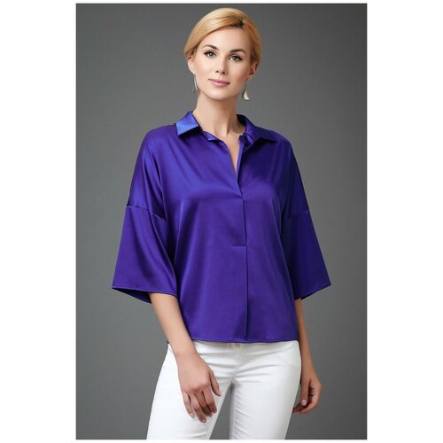 Купить Блуза Арт-Деко, размер 44, голубой
Великолепная блуза из шелковой ткани свободно...