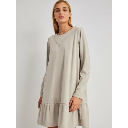 Купить Платье Zolla, размер L, серый
Короткое серое женское платье из экозамши с широки...