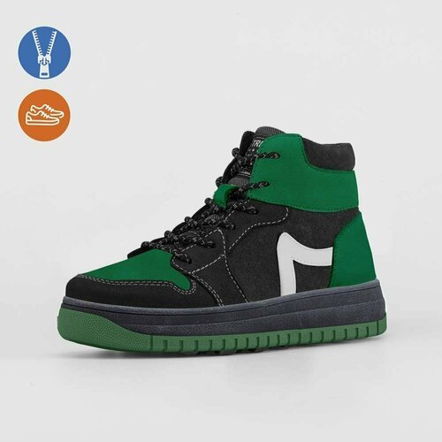 Купить Ботинки КОТОФЕЙ, размер 41, зеленый, черный
Зимние ботинки черно-зеленого цвета...
