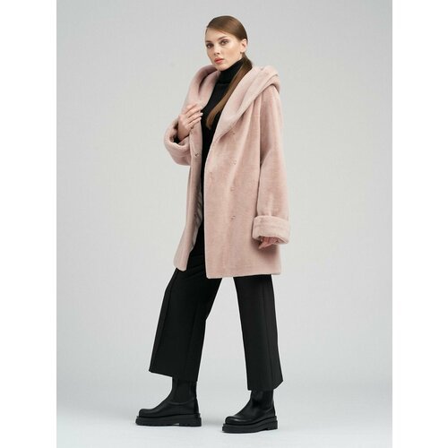 Купить Пальто ALEF, размер 42, розовый
Шуба из экомеха с капюшоном от ALEF - это стильн...