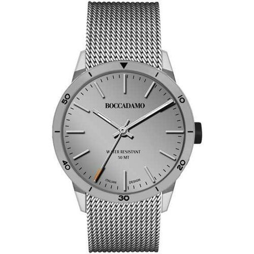 Купить Наручные часы Boccadamo Часы мужские Boccadamo Navy Silver NV015 BW/S, серебряны...
