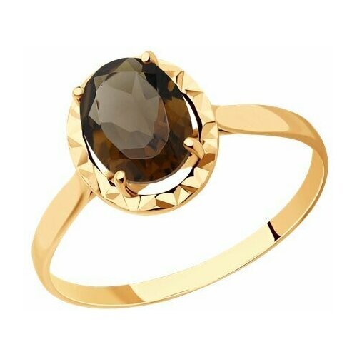 Купить Кольцо Diamant online, золото, 585 проба, раухтопаз, размер 17
<p>В нашем интерн...