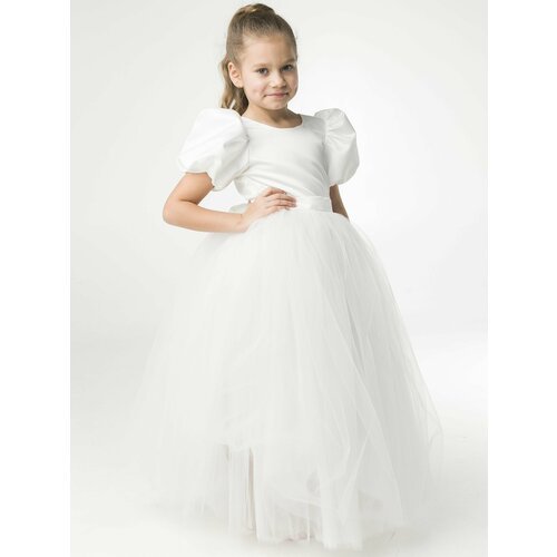 Купить Платье KROLLY, размер 128-134, белый
Нарядное платье для девочки в пол от россий...