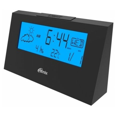 Купить Метеостанция Ritmix CAT-044 Black
Цифровой термометр отображает температуру возд...
