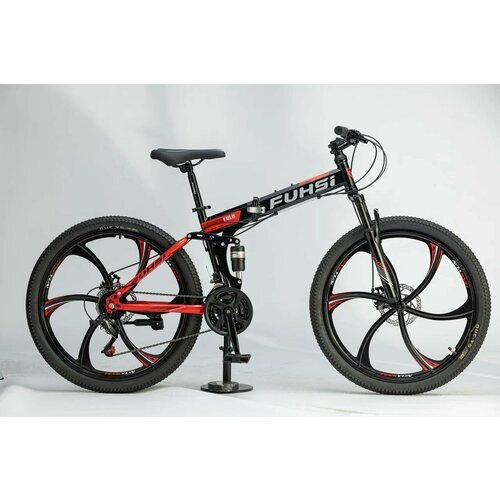 Купить Двухподвесный складной горный велосипед FU634 на литых дисках, 21 скорость, 26 д...