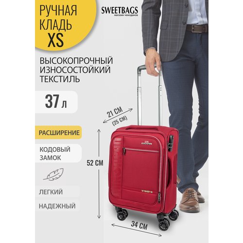 Купить Чемодан , 37 л, размер XS, красный
Ударопрочный, дорожный, текстильный чемодан н...