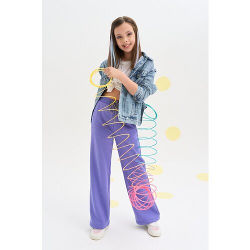 Купить Брюки Шалуны, размер 34, 134, фиолетовый
Стильные детские широкие брюки-палаццо...