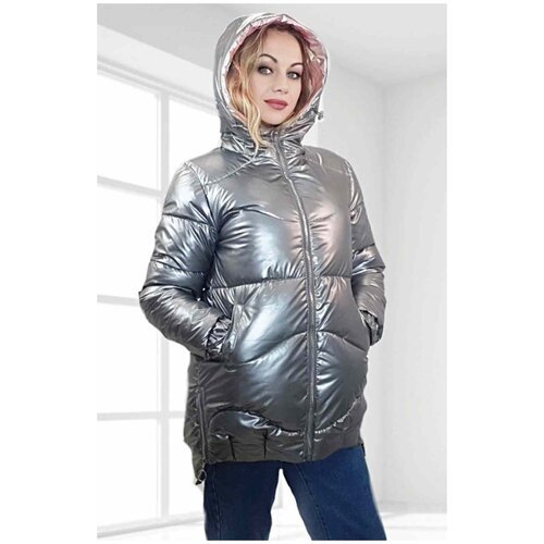 Купить Куртка , размер 44, серебряный
⭐⭐⭐⭐⭐ Модная, блестящая серебристая демисезонная...