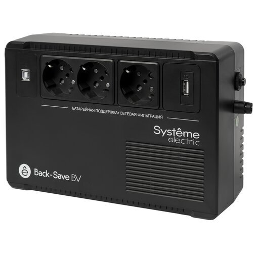 Купить Интерактивный ИБП Systeme Electric Back-Save BVSE800RS черный 480 Вт
ИБП Back –...
