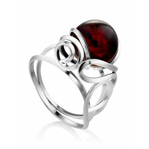 Купить Кольцо, янтарь, безразмерное, бордовый, серебряный
Эффектное кольцо из натуральн...
