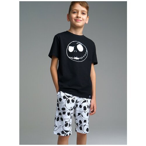 Купить Пижама playToday, размер 164, черный
Комплект трикотажный Family look: футболка...